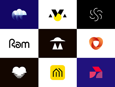 2024 Dribbble top 9 2024 9 best cloud dribbble heart house lettermark liked logo logo mark m mothership portfolio ram s sun top top9 wordmark