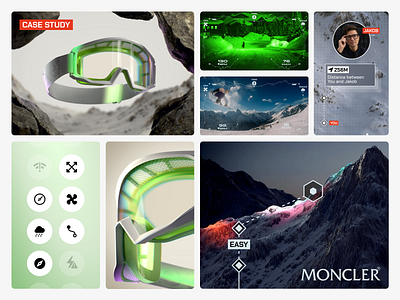 AR-Powered Ski Revolution 3d animation ar bento grid case study grid landing presentation product ski sport vision vr website