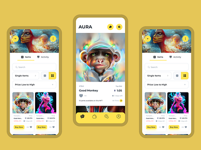 NFT Marketplace Mobile App app design ios mobile nft ui ux