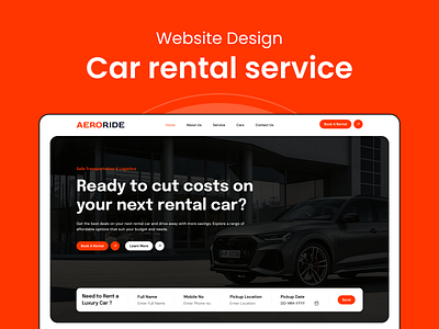 Car rental service application car rental car service creativity cretaive design design hot trending ui landing page minimal design mockup service booking ui ui design ux web design