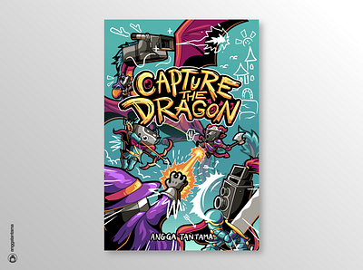 Capture the Dragon battle board game camera card card game cartoon character dnd dragon dungeon and dragon game gaming illustration poster table top vector vibrant