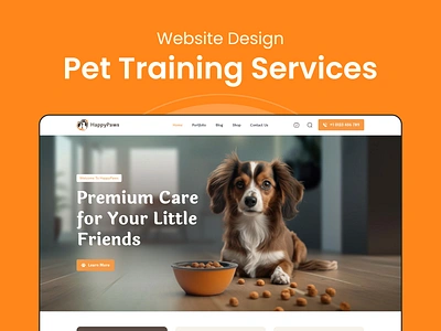 Pet training service application creative design creativity design hot trending ui landing page minimal design mockup pet training service booking training training service trending ui ux web ui