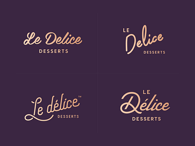 Le Delice bakery cake delights design desserts le delice lettering logo design logo exploration logotype macarons mark pastry ​confectionery ​cookie