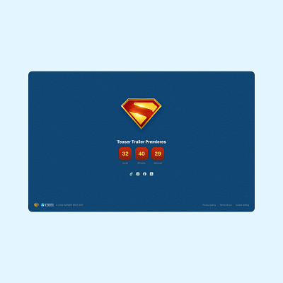 Superman Trailer Website Redesign animation countdown hollywood movie redesign superhero superman ui