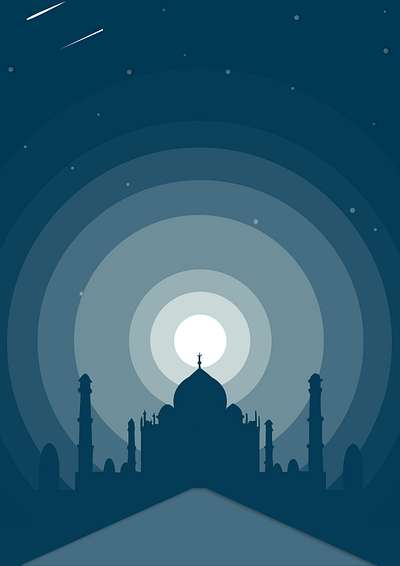 Illustration - Taj Mahal done in Photoshop 3d art branding color gradient graphic design idea ideas illustrator logo motion graphics photoshop taj mahal vector