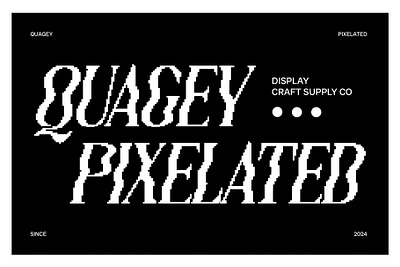 Quagey Pixel creative design display font funky lettering logo modern pixel psychedelic typeface