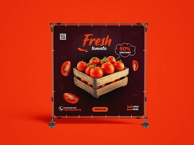 Fresh Tomato Sale – Eye-Catching Food Design branding graphic design logo minimalist food ad design.