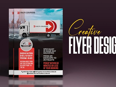 Courier Service Flyer bespoke flyer branding corporate flyer courier service flyer logistic motion graphics