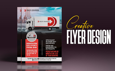 Courier Service Flyer bespoke flyer branding corporate flyer courier service flyer logistic motion graphics