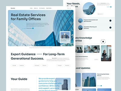 Modern Office Real Estate Solutions - UI Design aesthetic book booking building business company website corporate landing page luxury meeting modern office rent room space ui ux web web design website