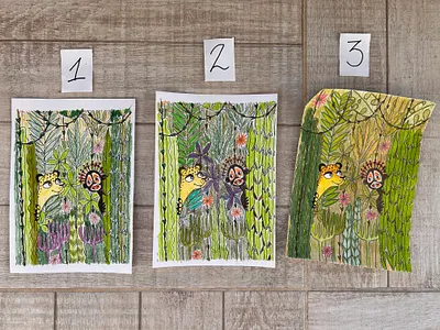 In the process 😊 color palette illustration sketch