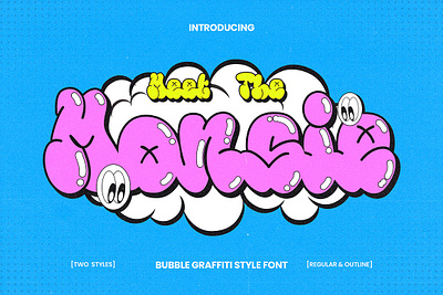 Monsie - Bubble Graffiti Font bombing bouncy bubble child children comic display font fun funny graffiti kids monsie bubble graffiti font playful font street art typeface