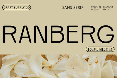 Ranberg Rounded creative design font lettering logo modern rounded sans serif typeface