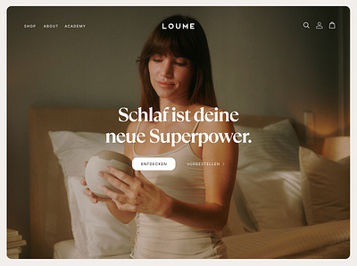 Loume · Website flat logo photography shopify typography ui website