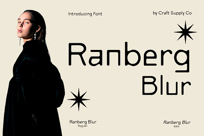 Ranberg Blur blur creative design font lettering logo modern sans serif typeface