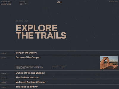 DIRTPASS™ VOL 1. / Explore 4x4 design details grunge interface list minimal overview trail type typography ui visual