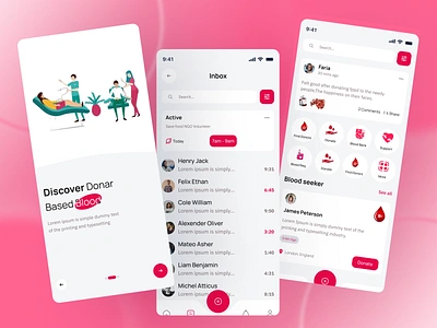 Blood Donation Mobile App redesign blood bank blood donar charity clean donate donation education emergency fireartstudio foundation fundraising hospital ios minimal organization philanthropy red design uidesign uiuxdesign uxdesign