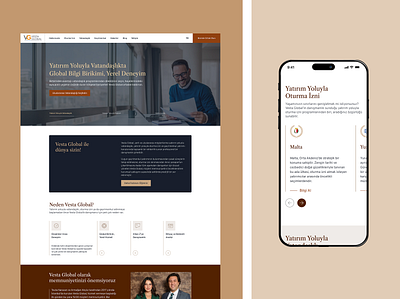 Vesta Global Website Design graphic design home page ui website design