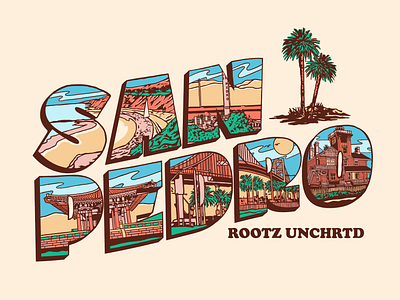 San Pedro - Rootz Unchrtd branding design graphic design illustrator lettering logo typography vector vintage