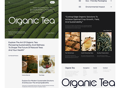 Organic Tea - website design application design branding design mobile app design product design ui uiux ux visual design