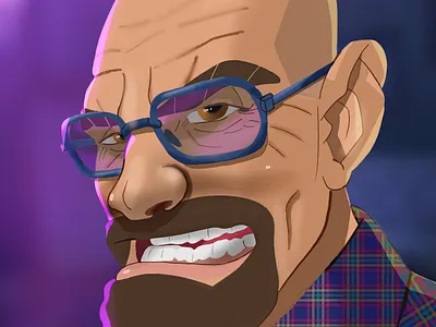 Heisenberg animation design illustration vector