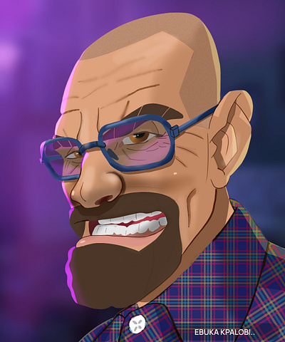 Heisenberg animation design illustration vector