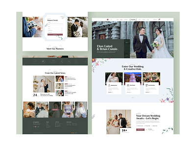 Wedding & Wedding Planner animation app branding bride couple design figma graphic design illustration invitation landingpage logo marriage modern photography responsive ui wedding wedding agency wedding planner