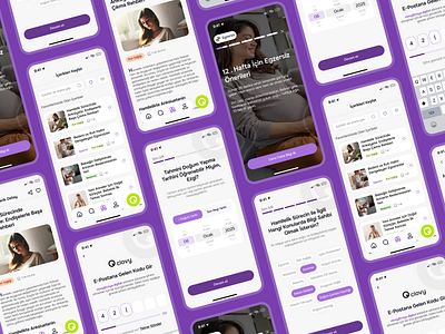 Clovy | Mother and Baby Health App AI-Powered Pregnancy Tracking ai app app app design app screen baby tracking blog app concept app concept design healtcare app health health app iphone screen mobile app mobile design mother app pregnancy pregnancy tracker product design purple concept ui design