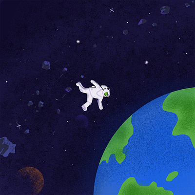 Astronaut - Lost in Space illustration motion graphics