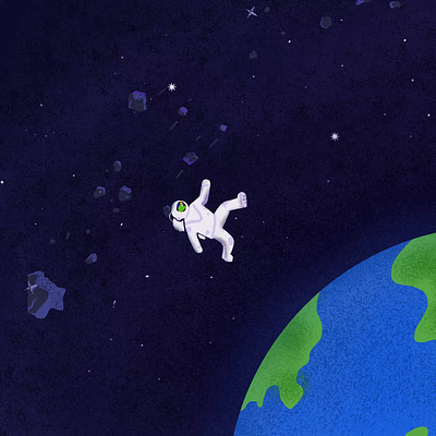 Astronaut illustration motion graphics