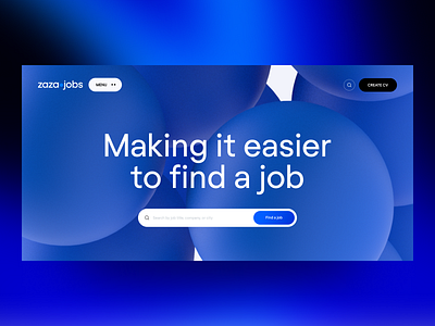 Job Search Platform Design 3d career platform design hero section job search minimalist design modern design ui uxui web design