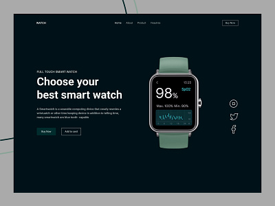 Smart watch hero e commerce e commerce website hero landing page page shop skincare store ui