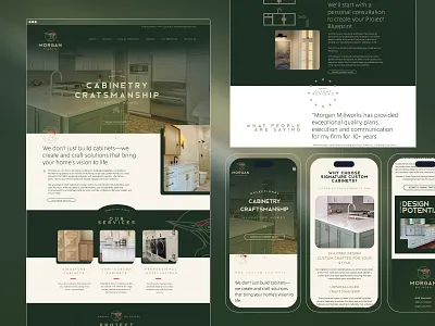 Morgan Millworks - Bentonville, AR Web Design Example bentonville ar web design bentonville web design cabinet website cabinetry website construction website custom web design custom website small business website web design website design