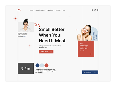 Perfume Landing Page branding design logo typography ui ux vector web