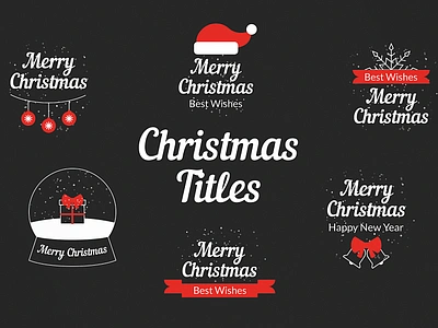 Christmas Titles (AE Template) aftereffects christmas design happynewyear holidays motiondesign motiongraphics new year titles xmas