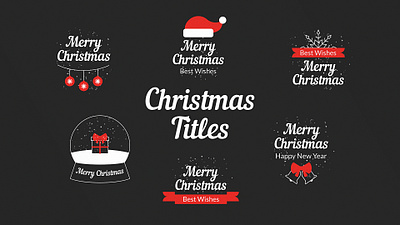 Christmas Titles (AE Template) aftereffects christmas design happynewyear holidays motiondesign motiongraphics new year titles xmas