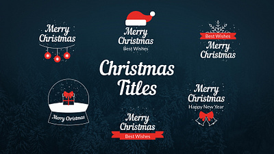 Christmas Titles (AE Template) aftereffects christmas design happynewyear holidays motiondesign motiongraphics new year titles xmas