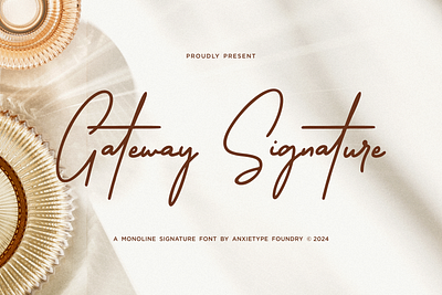 Gateway Signature - Elegant Monoline Signature Font crafting font invitations font logo font logotype