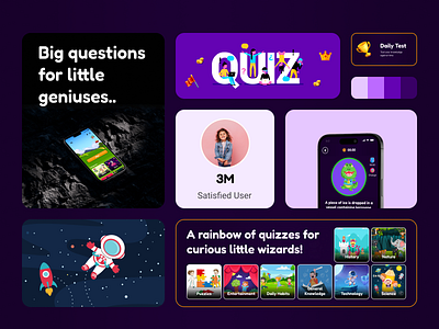 Quizz App ✦ Branding ✦ UI UX branding logo ui