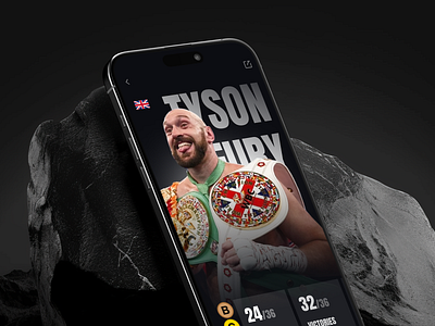 Boxer card, Mobile App | Sport, Usyk VS Fury app box boxing development eb development fury matchday mobile app no code no code development nocode sport ui ui desing uidesign ukraine usyk web design winner