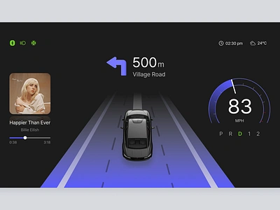 Car Interface - Daily UI 034 daily ui