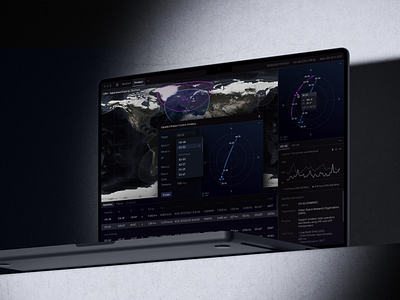 Dashboard Design for Satellite Monitoring and Management aerospace b2b datavisualization geospatial gnss microsatellite monitoring monitoring app orbit orbital satcom satellite sputnik telecommand telemetry tracking transmission ui web web design