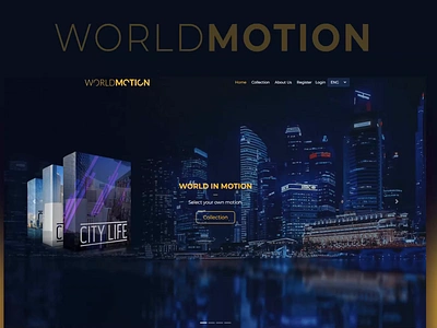 WorldMotion app design development graphic motion products shop ui ux web website world