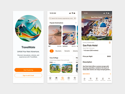 Unfold Your Next Adventure cleanui ipastelgradient travalapp userinterface