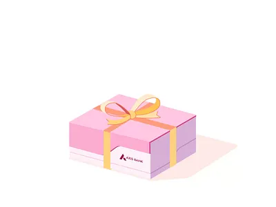 Unboxing Excellence: Your Debit Card, Delivered with Style 2d animation axis bank design digitalunboxing fin tech illustration motion graphics