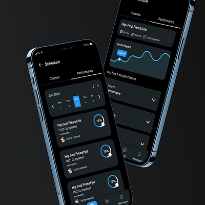 Dance App graphic design ui