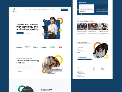 Brighten CPA: Custom UI (Figma to WordPress) branding design graphic design illustration logo typography ui ux vector website