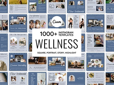 Wellness Instagram Template 3d animation branding design graphic design illustration logo ui ux vector wellness brand wellness bundle wellness canva wellness content wellness design wellness ebook wellness instagram wellness social media wellness template wellness workbook