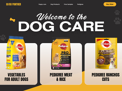 Dog Food Website branding graphic design logo motion graphics typography ui ux vector