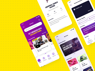 Planet Fitness - Mobile App fitness gym app mobile ui ux